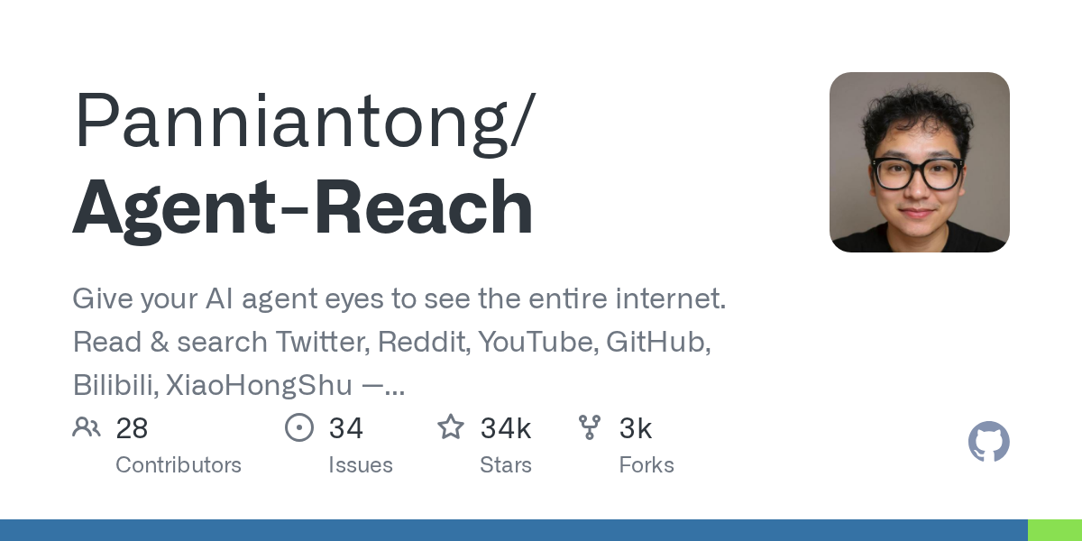 Agent-Reach:给 AI Agent 装上互联网眼睛,免费看 Twitter/Reddit/YouTube/B站/小红书-无双技术网