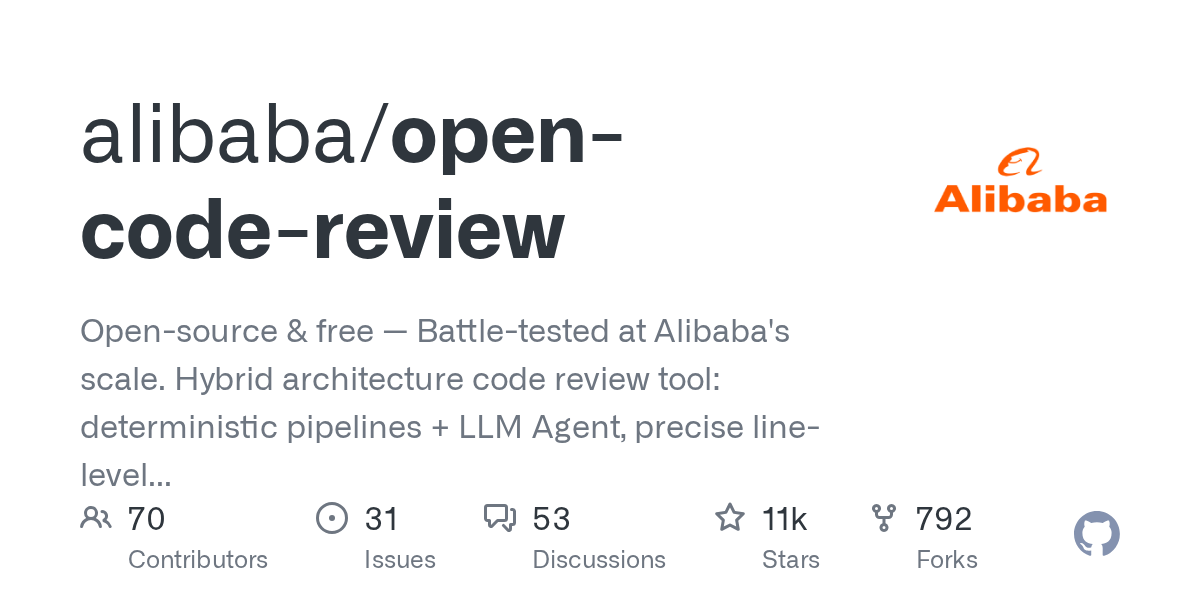 阿里巴巴开源 Open Code Review:企业级 AI 代码审查工具,阿里内部已发现数百万缺陷-无双技术网