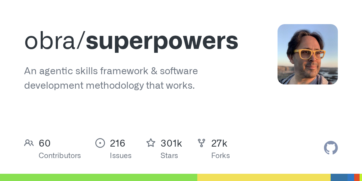 GitHub 热门项目推荐:superpowers(Shell|300990 Star)-无双技术网