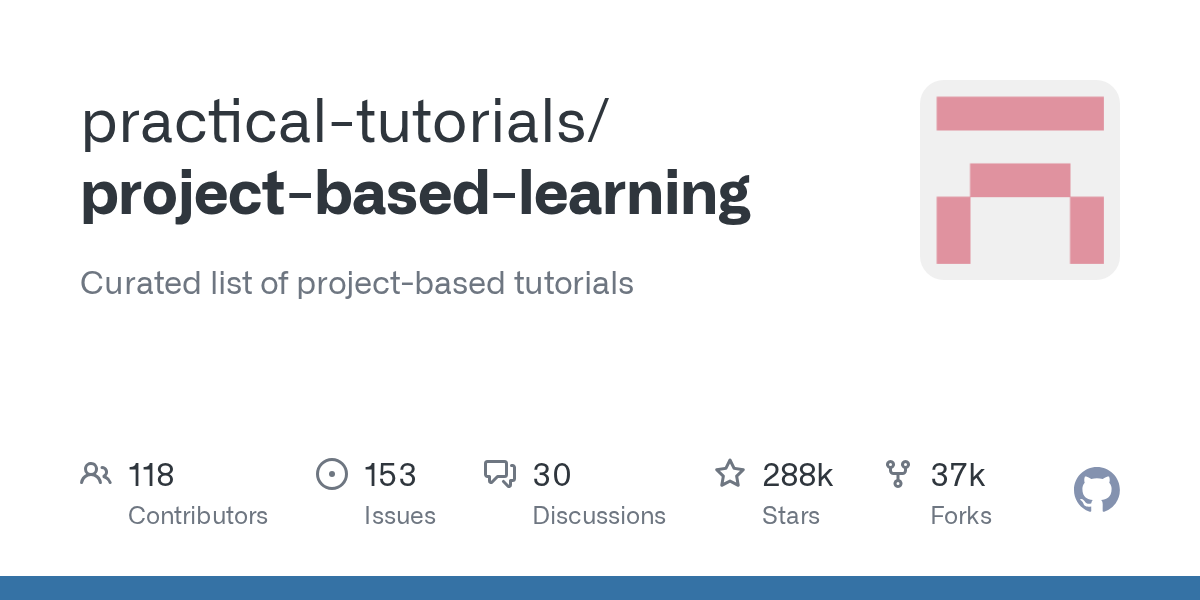 GitHub 热门项目推荐:project-based-learning(Python|287524 Star)-无双技术网
